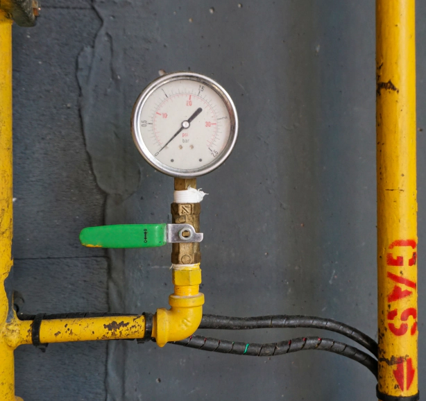 gas line pipe pressure gauge